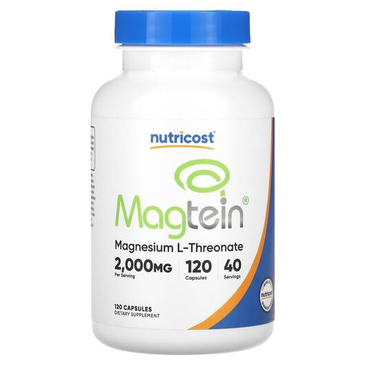 Основне фото товара Nutricost, Magtein 666 mg, Магній, 120 капсул