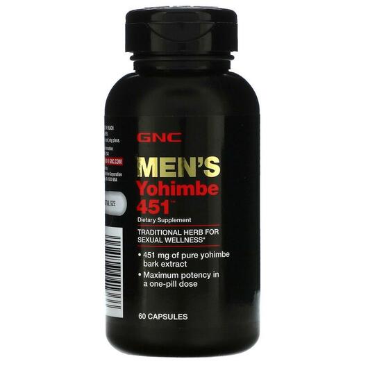 Основне фото товара GNC, Men's Yohimbe 451, Йохімбе, 60 капсул