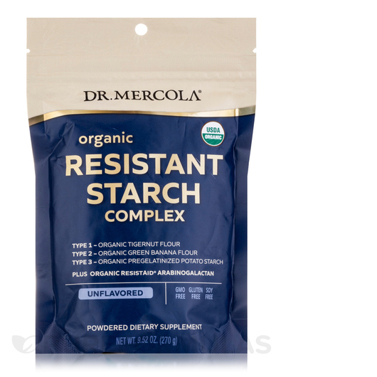 Основне фото товара Organic Resistant Starch Complex Unflavored, Ферменти, 270 г
