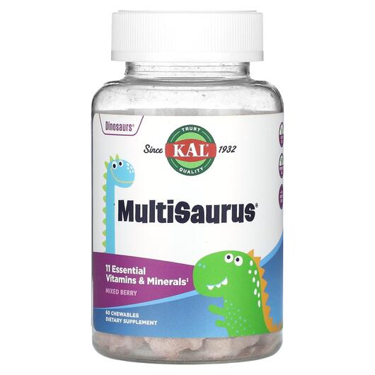Основне фото товара KAL, MultiSaurus Mixed Berry, Мультивітаміни, 60 таблеток
