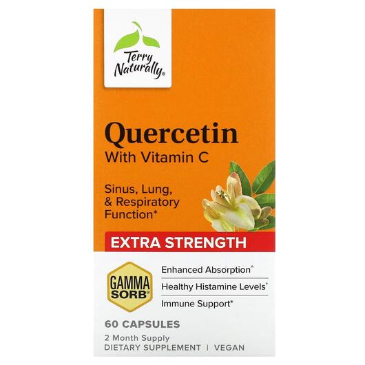 Основне фото товара Quercetin with Vitamin C Extra Strength, Вітамін C, 60 капсул