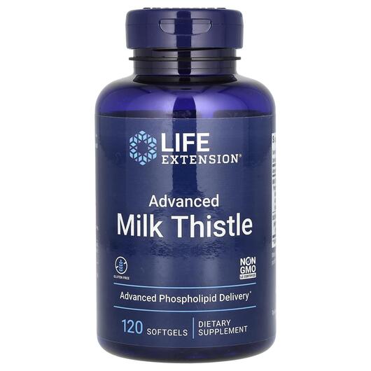 Основне фото товара Life Extension, European Milk Thistle, Xортополох, 120 капсул