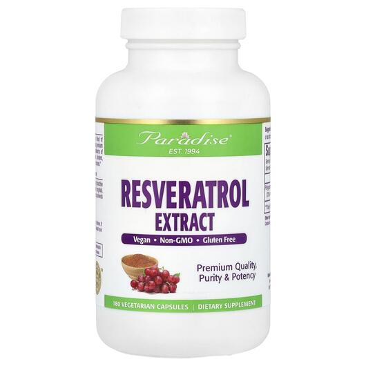 Основне фото товара Paradise Herbs, Resveratrol, Ресвератрол, 180 капсул