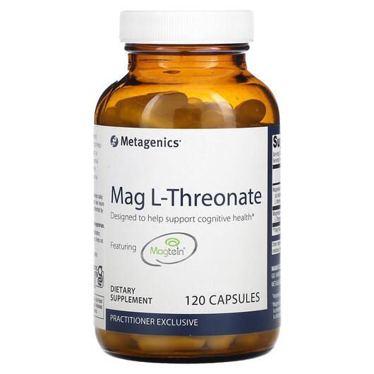 Основне фото товара Metagenics, Mag L-Threonate, Магній Треонат, 120 капсул