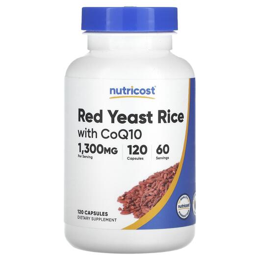Основне фото товара Red Yeast Rice With CoQ10 1300 mg, Коензим CoQ10, 120 капсул