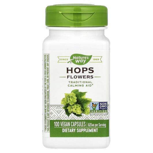 Основне фото товара Nature's Way, Hops Flowers 310 mg, Хміль 310 мг Квіти, 100 к