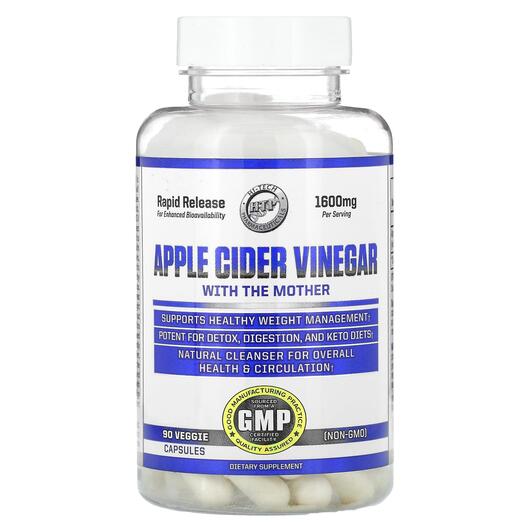 Основне фото товара Apple Cider Vinegar With The Mother Rapid Release, Оцет, 90 капсу