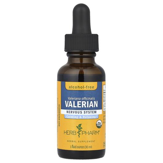 Основне фото товара Herb Pharm, Valerian, Валеріана Безалкогольна, 30 мл