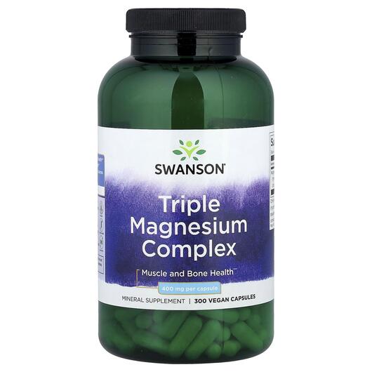 Основне фото товара Swanson, Triple Magnesium Complex, Магній, 300 капсул