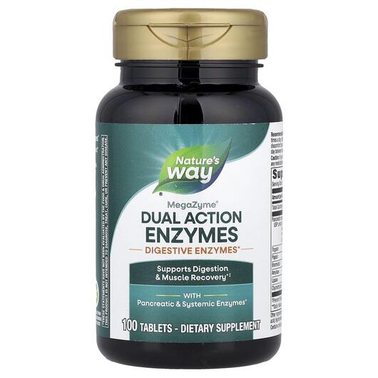 Основне фото товара Nature's Way, Mega-Zyme Systemic Enzymes, Ферменти, 100 табл