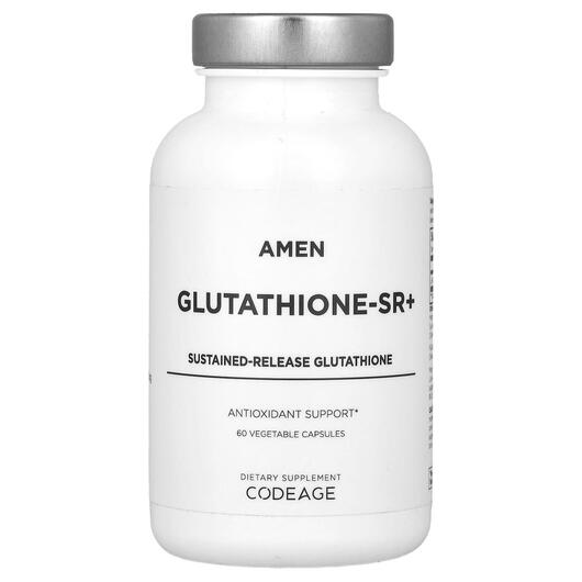Основне фото товара CodeAge, Glutathione-SR+, L-Глутатіон, 60 капсул