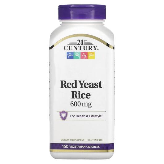 Основне фото товара 21st Century, Red Yeast Rice, Червоний дріжджовий рис, 150 капсул