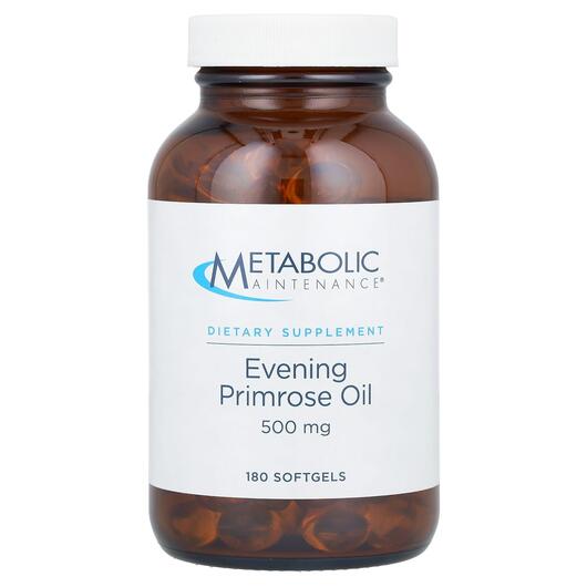 Основне фото товара Evening Primrose Oil 500 mg, Олія примули вечірньої, 180 капсул