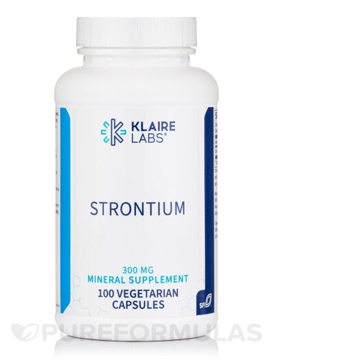 Основне фото товара Klaire Labs, Strontium 300 mg, Стронцій, 100 капсул