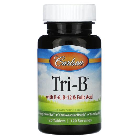 Основне фото товара Tri-B with B-6 B-12 & Folic Acid, B-комплекс, 120 таблеток