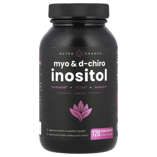 Основне фото товара NutraChamps, Myo & D-Chiro Inositol, Міо-інозитол, 90 капсул