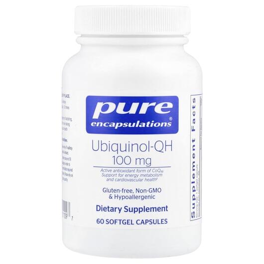Основне фото товара Pure Encapsulations, Ubiquinol-QH 100 mg, Убіхінол, 60 капсул