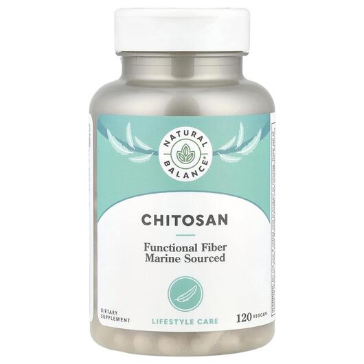Основне фото товара Natural Balance, Chitosan 1000 mg, Хітозан 1000 мг, 120 капсул
