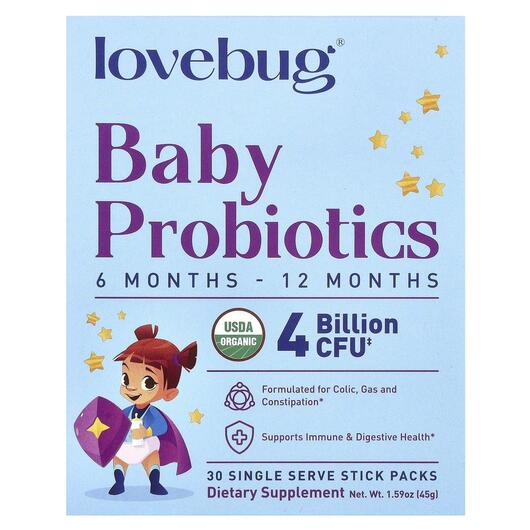 Основне фото товара Baby Probiotics Tiny Tummies Daily Probiotic + Prebiotic, Пробіот
