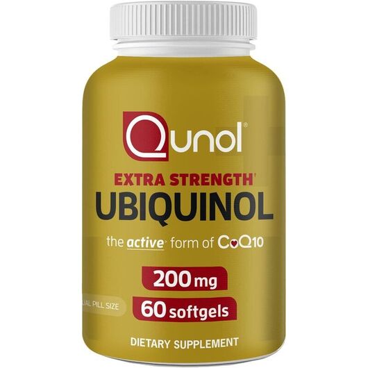 Основне фото товара Qunol, Ubiquinol 200 mg, Убіхінол, 60 капсул