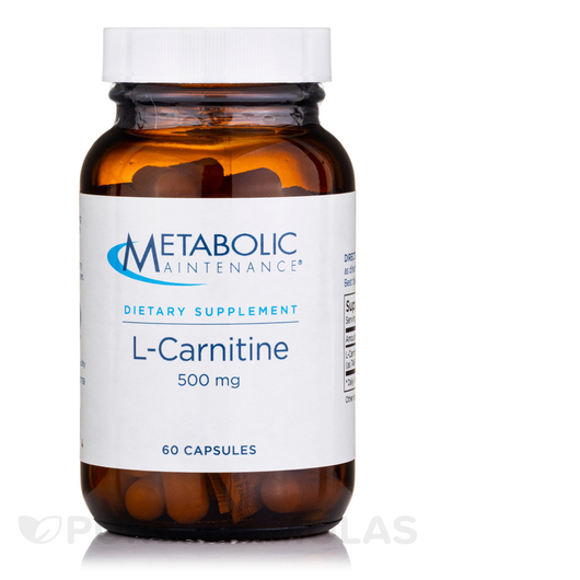 Основне фото товара Metabolic Maintenance, L-Carnitine 500 mg, L-Карнітин, 60 капсул