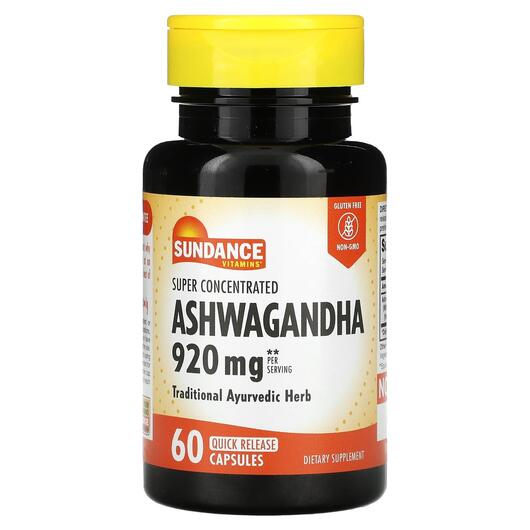 Основне фото товара Super Concentrated Ashwagandha 920 mg, Ашваганда, 60 капсул