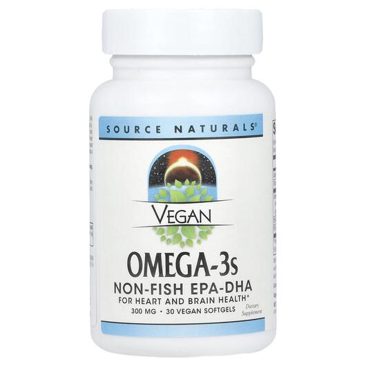 Основне фото товара Vegan Omega 3s EPA/DHA 30, Веганська Омега-3 EPA / DHA, 30 капсул