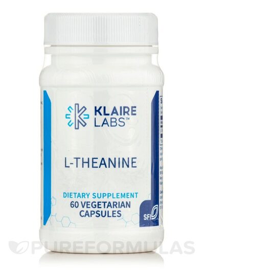 Основне фото товара Klaire Labs, L-Theanine, L-Теанін, 60 капсул