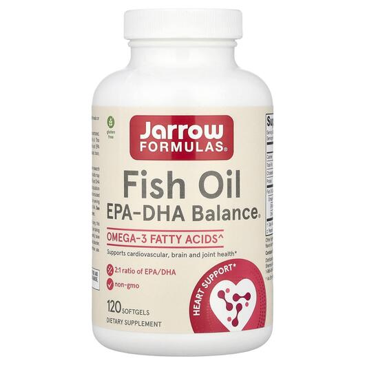 Основне фото товара Jarrow Formulas, EPA-DHA Balance, Баланс EPA-DHA, 120 капсул