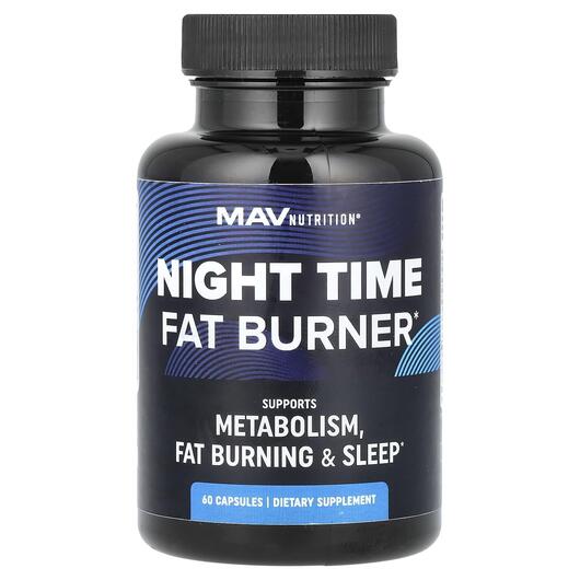 Основне фото товара MAV Nutrition, Night Time Fat Burner, Жироспалювачі, 60 капсул