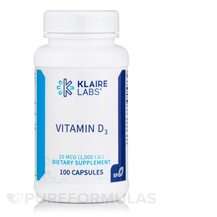 Вітамін D3 Холекальциферол Vitamin D3 1000 IU Klaire