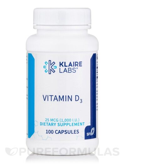 Основне фото товара Vitamin D3 1000 IU, Вітамін D3 Холекальциферол, 100 капсул