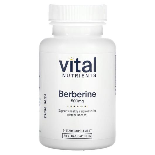 Основне фото товара Vital Nutrients, Berberine 500 mg, Берберин, 60 капсул