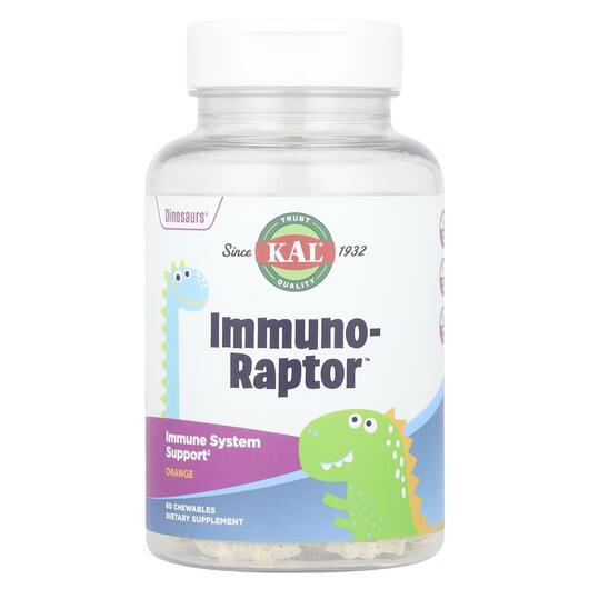 Основне фото товара KAL, Dinosaurs Immuno-Raptor, Жувальні Вітаміни, 60 цукерок