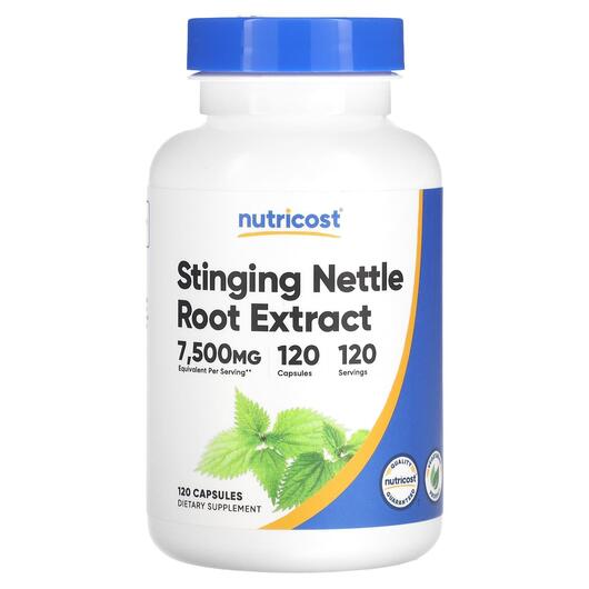 Основне фото товара Stinging Nettle Root Extract 7500 mg, Кропива, 120 капсул