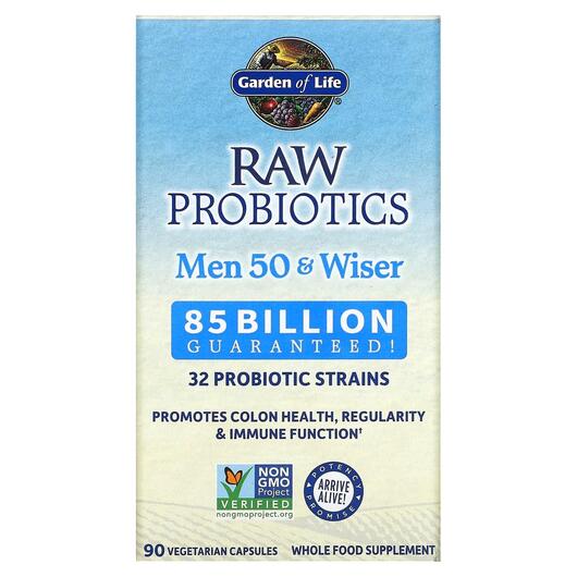 Основне фото товара RAW Probiotics Men 50 & Wiser, Пробіотики для чоловіків 50+, 