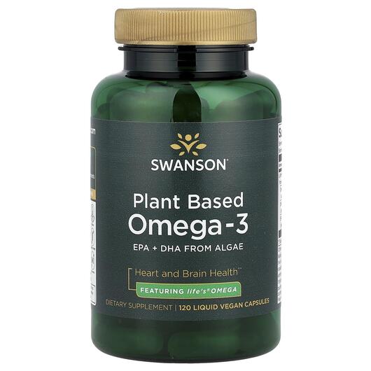 Основне фото товара Swanson, Plant Based Omega-3, Омега 3, 120 Liquid Vegan Capsules