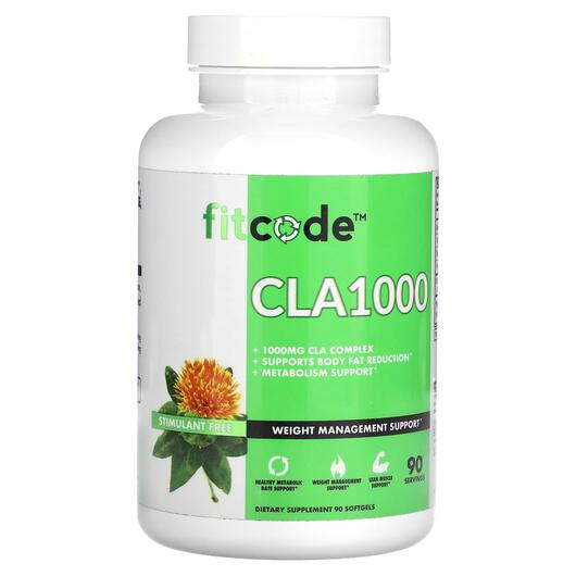 Основне фото товара FitCode, CLA1000 1000 mg, Лінолева кислота, 90 капсул