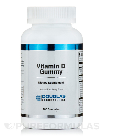 Основне фото товара Vitamin D Gummy Natural Raspberry, Вітамін D3 Холекальциферол, 10