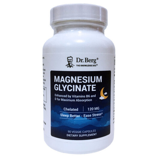 Основне фото товара Dr. Berg, Magnesium Glycinate, Гліцинат магнію, 90 капсул