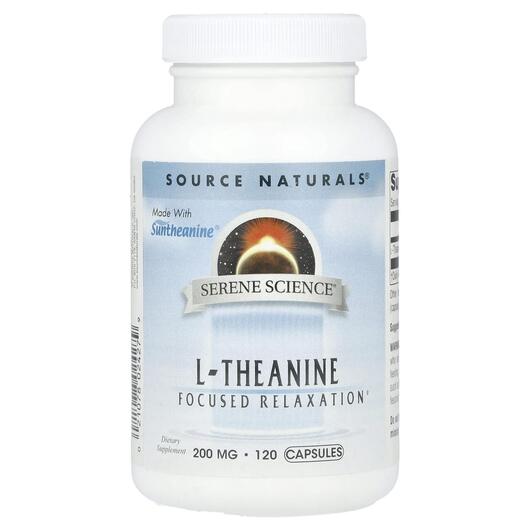 Основне фото товара Serene Science L-theanine 200 mg, L-Теанін, 120 капсул