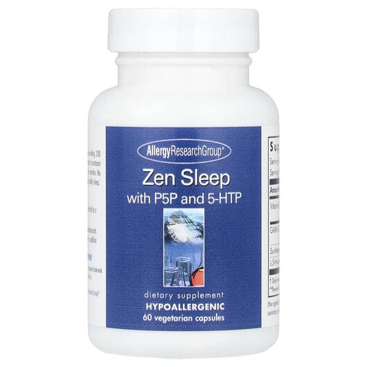Основне фото товара Zen Sleep with P5P and 5-HTP, Підтримка здорового сну, 60 капсул