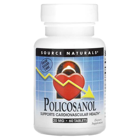 Основне фото товара Policosanol 20 mg 60, Полікозанолом 20 мг, 60 таблеток