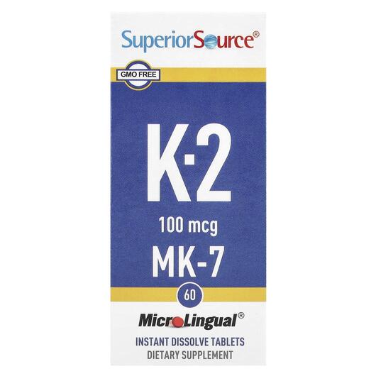 Основне фото товара Vitamin, Вітамін K Філохінон, 60 Microlingual Instant Dissolve Ta
