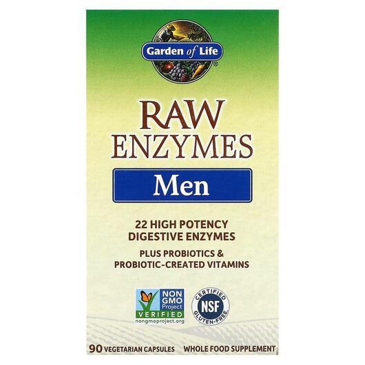 Основне фото товара RAW Enzymes Men, Ферменти для чоловіків, 90 капсул