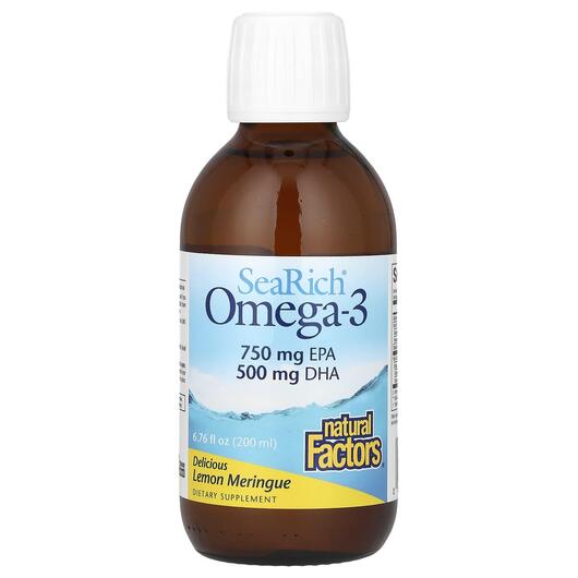 Основне фото товара SeaRich Omega-3 Lemon, Риб'ячий жир Омега-3, 200 мл