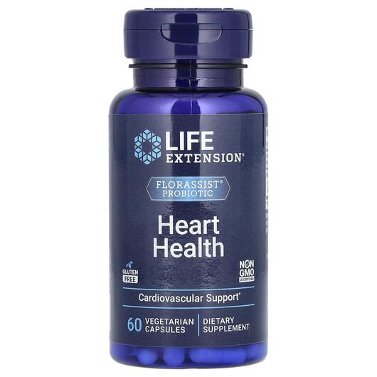 Основне фото товара Life Extension, Heart Health, Пробіотики, 60 капсул