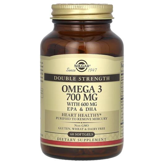 Основне фото товара Solgar, Omega-3 EPA & DHA, Омега-3 EPA і DHA 700 мг, 60 капсу