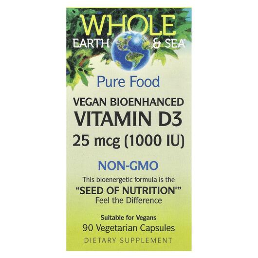 Основне фото товара Vegan Bioenhanced Vitamin D3, Вітамін D3, 90 капсул