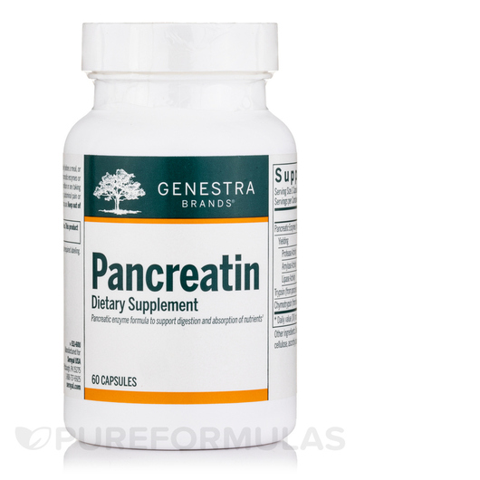 Основне фото товара Genestra, Pancreatin, Панкреатин, 60 капсул